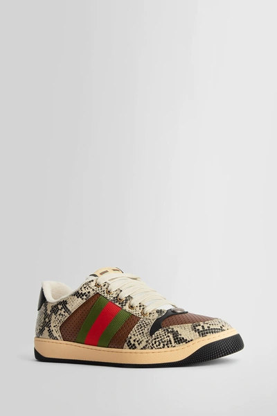 Gucci Screener Python-embossed Leather Sneaker In Multicolor