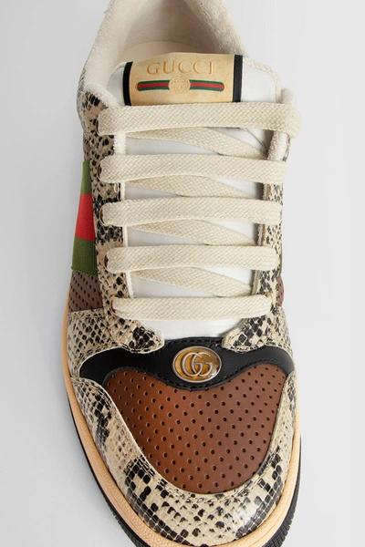 Gucci Screener Python-embossed Leather Sneaker In Multicolor