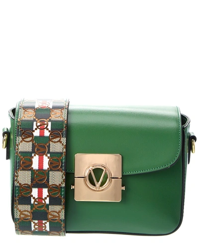Shop Valentino By Mario Valentino Jasmine Rope Guitar Leather Shoulder Bag In Green