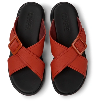 Camper Edy Strappy Sandals In Red