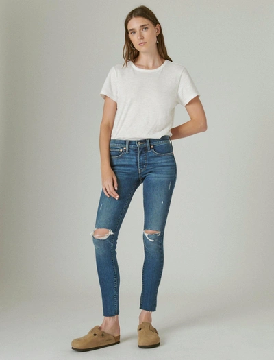 Shop Lucky Brand Women's Mid Rise Ava Skinny Jean In Blue