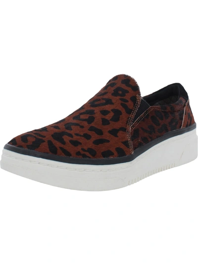 Shop Dr. Scholl's Everywhere Womens Animal Print Calf Hair Casual And Fashion Sneakers In Brown