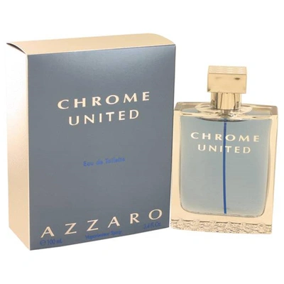Shop Azzaro 501982 Chrome United By  Eau De Toilette Spray 3.4 oz In Purple