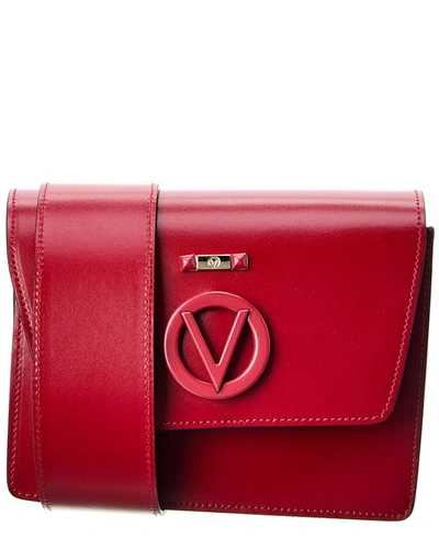 Shop Valentino By Mario Valentino Benedicte Rope Guitar Leather Crossbody In Red