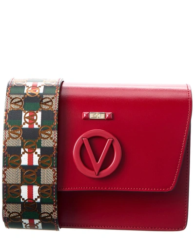 Shop Valentino By Mario Valentino Benedicte Rope Guitar Leather Crossbody In Red