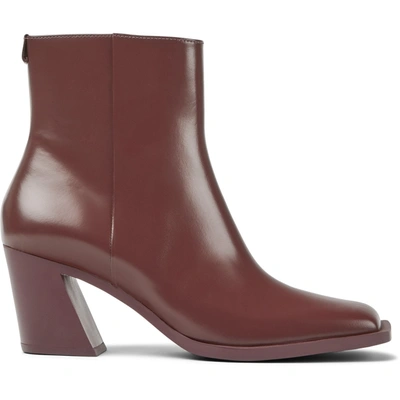 Camper Karole Square-toe Ankle Boots In White