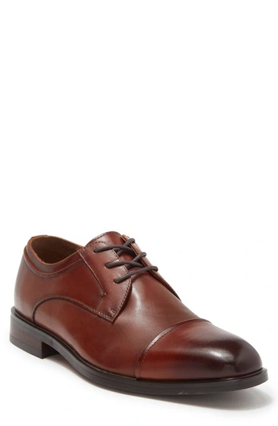 Shop Nordstrom Rack Greyson Cap Toe Leather Derby In Brown