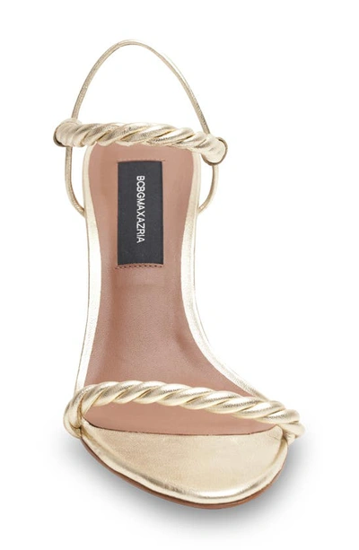 Shop Bcbgmaxazria Taylor Braided Sandal In Platino