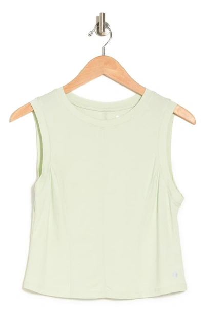 Shop Apana Direction Crop Tank In Green Silver Heather