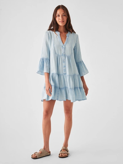 Faherty Dream Cotton Gauze Kasey In Light Indigo Wash