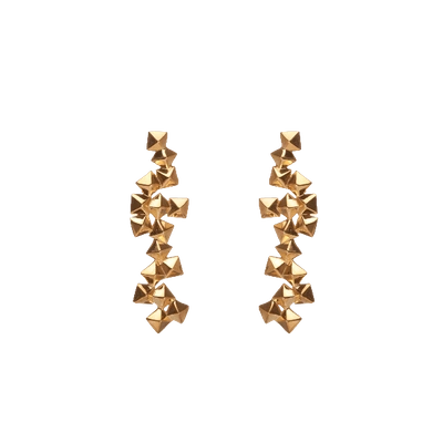 Shop Aurate New York Structural Pyramid Earrings In Rose