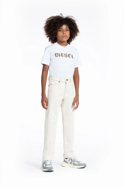 Shop Diesel Ecru 2010 Straight Jeans In White