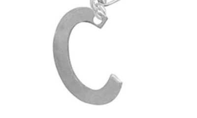 Shop Adornia Initial Pendant Paperclip Necklace In Silver - C