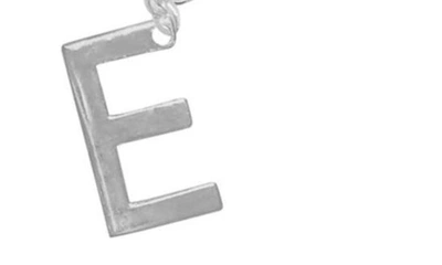 Shop Adornia Initial Pendant Paperclip Necklace In Silver - E