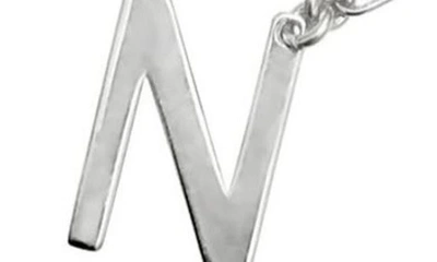 Shop Adornia Initial Pendant Paperclip Necklace In Silver - N