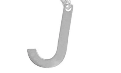 Shop Adornia Initial Pendant Paperclip Necklace In Silver - J