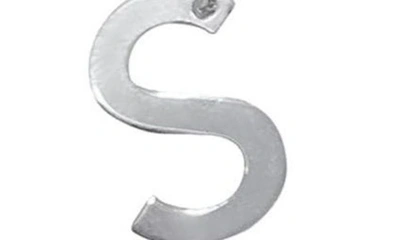 Adornia Initial Pendant Paperclip Necklace In Silver - S