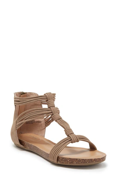 Shop Me Too Neve Gladiator Sandal In Summer Dune Nubuck Pu