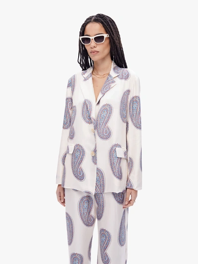 Shop Xirena Rowe Blazer Paisley In Ivory - Size X-large (also In Xs, S,m, L,xs, S,m, L)