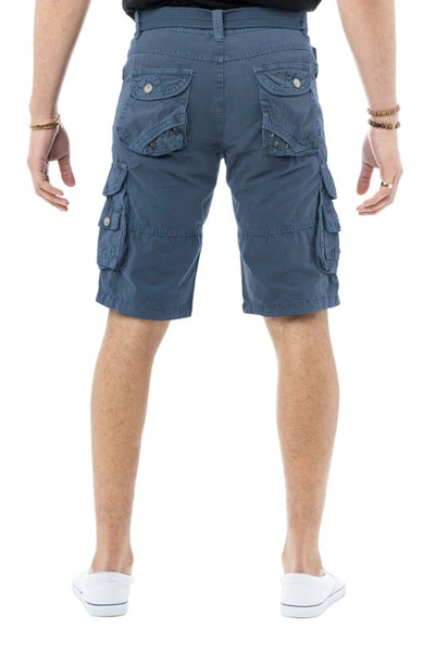 X-ray Belted Bermuda Cargo Shorts In Majolica Blue