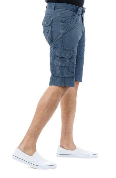 X-ray Belted Bermuda Cargo Shorts In Majolica Blue