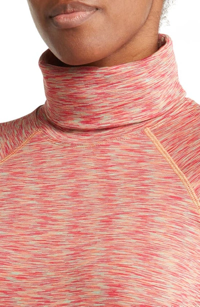 Shop Sweaty Betty Space Dye Knit Turtleneck Top In Odyssey Pink