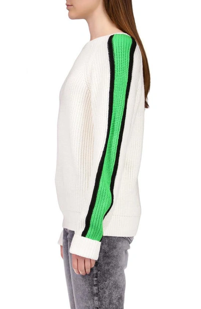 Shop Sanctuary Summit Stripe Sleeve Sweater In Ivory