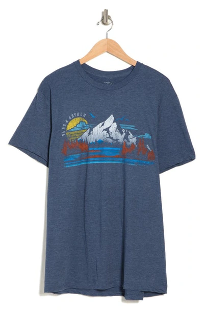 Shop Flag And Anthem Scenic Mountain Short Sleeve T-shirt In Navy