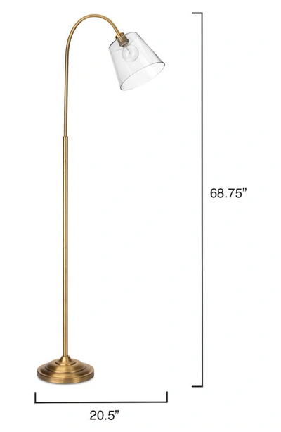 Shop Jamie Young Swan Floor Lamp In Antique Brass