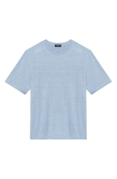 Shop Theory Ryder Flex Linen T-shirt In Heron - 0pw