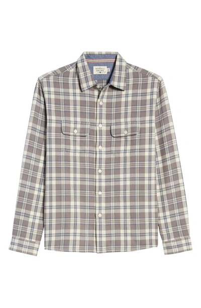 Shop The Normal Brand Mountain Regular Fit Flannel Button-up Shirt In Z/dnublue Haze