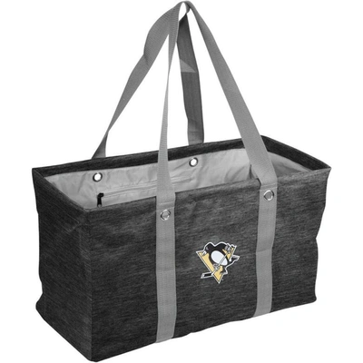 Shop Logo Brands Pittsburgh Penguins Crosshatch Picnic Caddy Tote Bag In Black