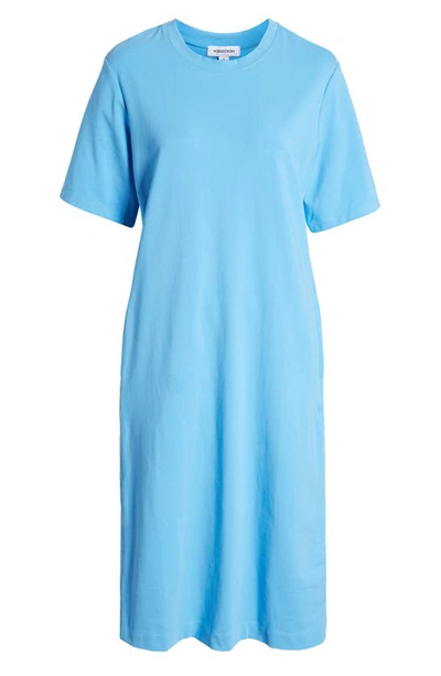 Shop Nordstrom Stretch Cotton Midi T-shirt Dress In Blue Maya
