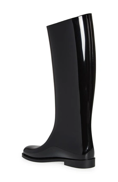 forbruge revidere Diskriminere Valentino Garavani Vlogo Tall Medallion Rain Boots In Black | ModeSens