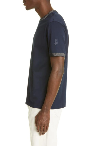 Shop Herno Fine Cotton Jersey T-shirt In Blu Navy