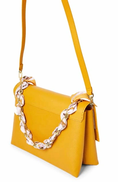 Shop Ted Baker Women's Evangli Leather Shoulder Bag In Yellow