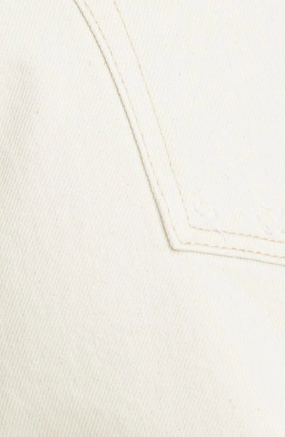 Shop Acne Studios Demok High Waist Distressed Cutoff Denim Shorts In White