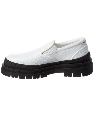 Shop Valentino By Mario Valentino Agnes Leather Slip-on Sneaker In White