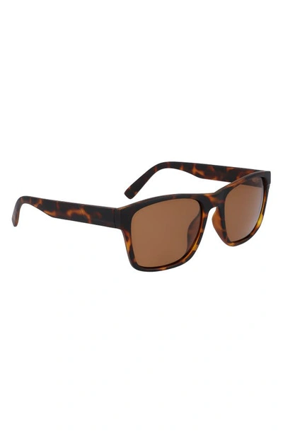 Cole Haan 55mm Polarized Square Sunglasses In Tortoise