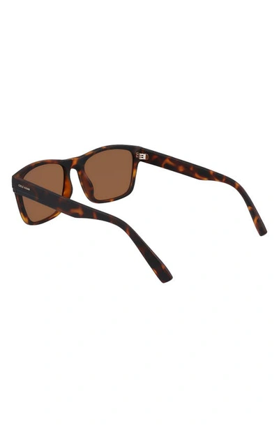 Cole Haan 55mm Polarized Square Sunglasses In Tortoise