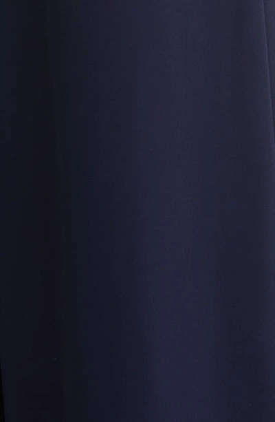 Vince Camuto Twist Front Chiffon Gown In Navy