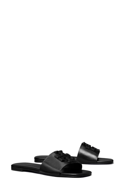 Shop Tory Burch Ines Leather Slide Sandal In Perfect Black