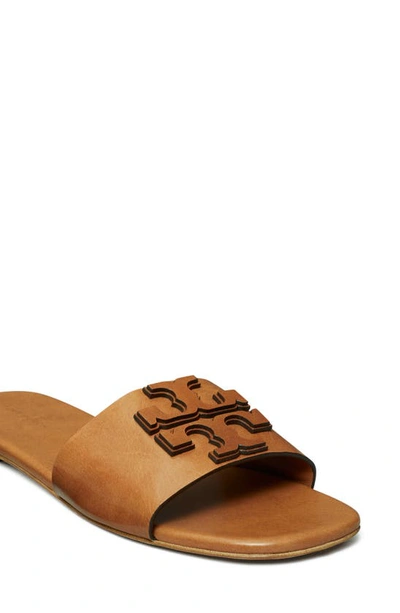 Shop Tory Burch Ines Leather Slide Sandal In Tan