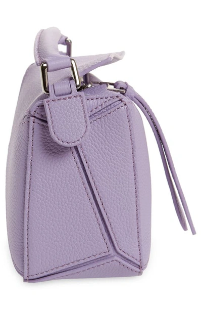 Shop Loewe Mini Puzzle Leather Bag In Light Mauve