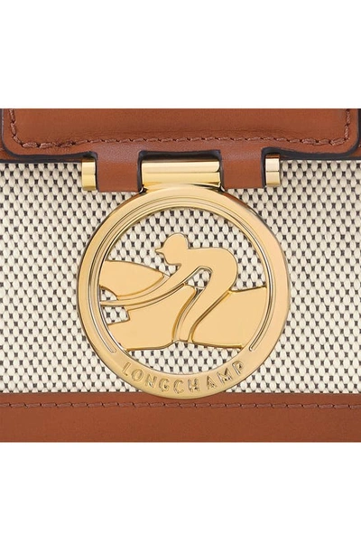 Shop Longchamp Small Boxtrot Canvas & Leather Crossbody Bag In Cognac