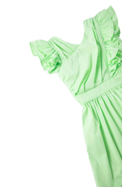 Shop Habitual Kids' Ruffle Crossover High-low Dress In Light Green
