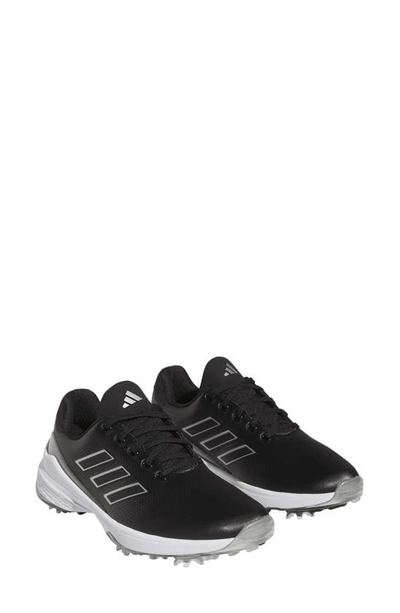 Shop Adidas Golf Zg23 Golf Shoe In Black/ Silver/ Black