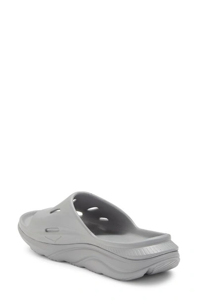 Shop Hoka Gender Inclusive Ora Recovery Slide 3 Sandal In Grey/ Grey