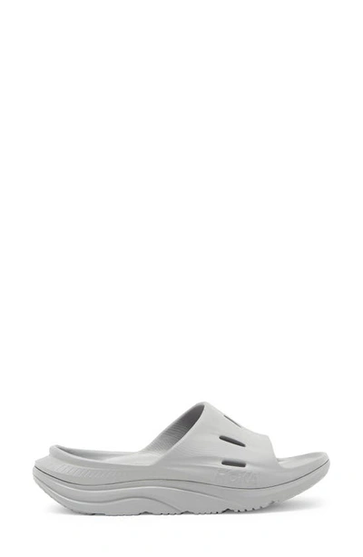 Shop Hoka Gender Inclusive Ora Recovery Slide 3 Sandal In Grey/ Grey