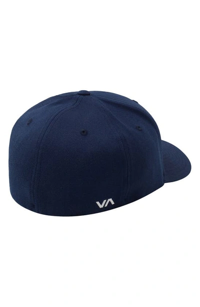 Shop Rvca Flexfit Twill Baseball Cap In Navy